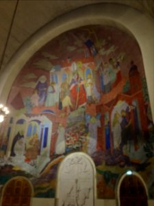 Fresque de l'église Saint-Ferdinand-des-Ternes, à l'angle … 