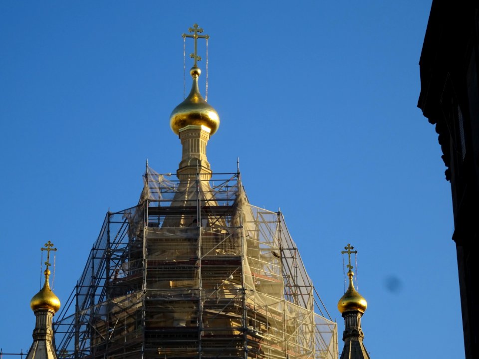 Détail de la cathédrale Saint-Alexandre-Nevsky, rue Daru, … 