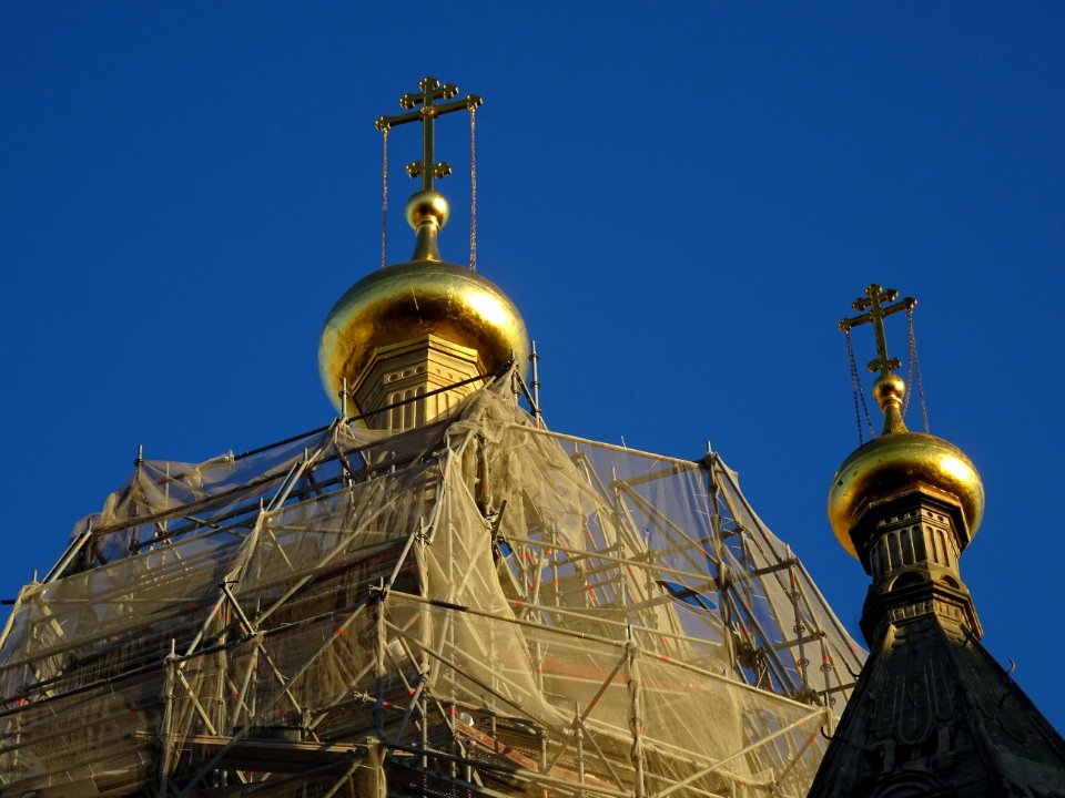 Détail de la cathédrale Saint-Alexandre-Nevsky, rue Daru, … 