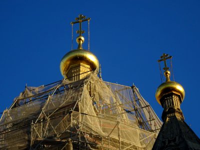 Détail de la cathédrale Saint-Alexandre-Nevsky, rue Daru, … 