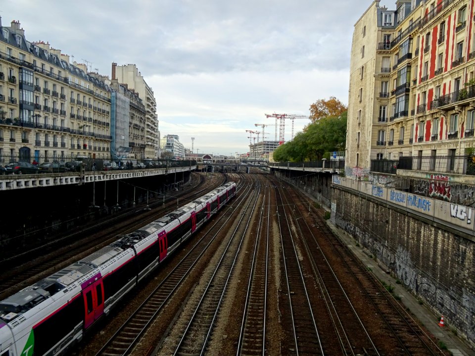 Voies de la gare Saint Lazare, au niveau de la rue de Rome… 