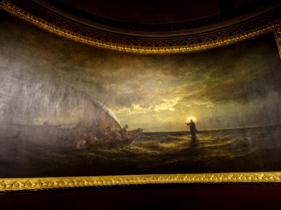 Tableau du Christ marchant sur les eaux, de la cathédral… 