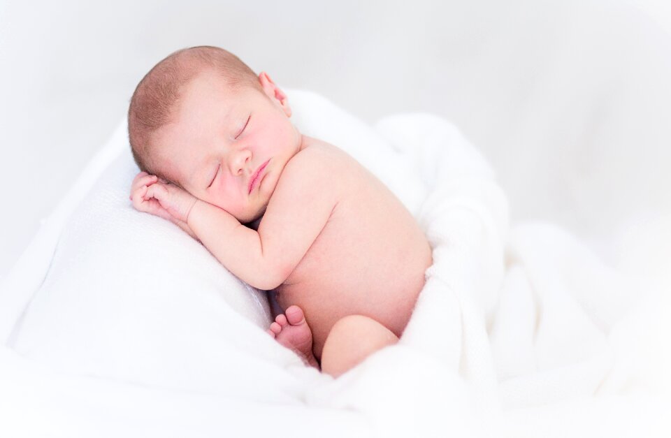 Birth baby sleeping new born
