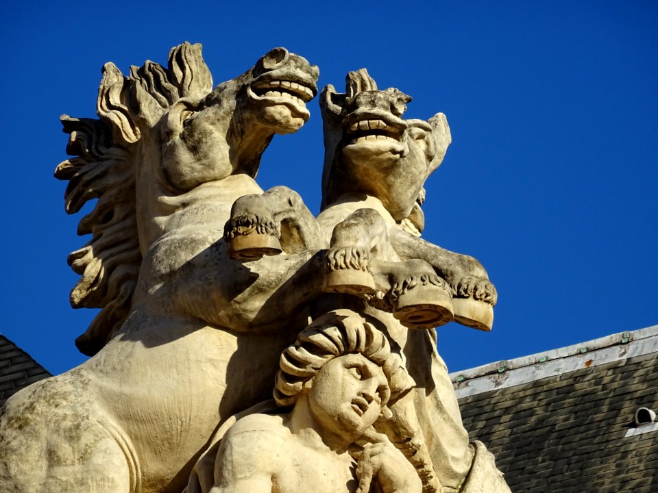 Statues équestres, Cour d'honneur, Hôtel-des-Invalides, av… 