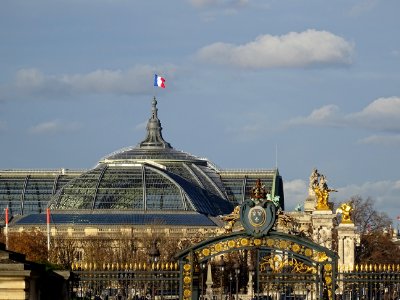 Le Grand Palais, vu depuis l'Hôtel-des-Invalides, Paris 