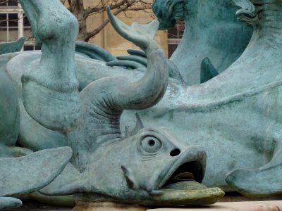 Un poisson, Fontaine des Quatre-Parties-du-Monde, place Er… 