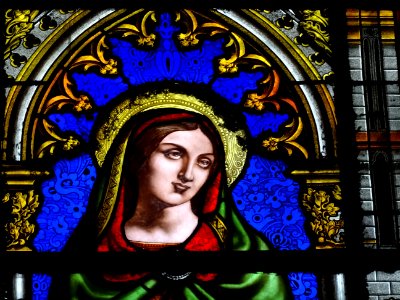 Vitrail, basilique Sainte-Clotilde, 23 bis rue las Cases, … 