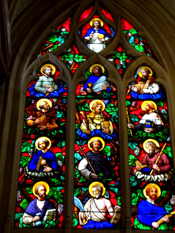 Vitrail, église Saint-Germain-l'Auxerrois, place du Louvre… 