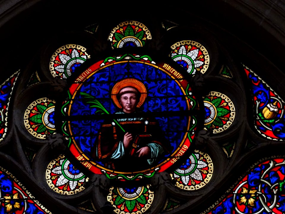Vitrail, église Saint-Germain-l'Auxerrois, place du Louvre… 