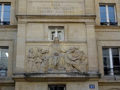 Bas relief du sculpteur Aimé Millet (1850) sur la façade d… 