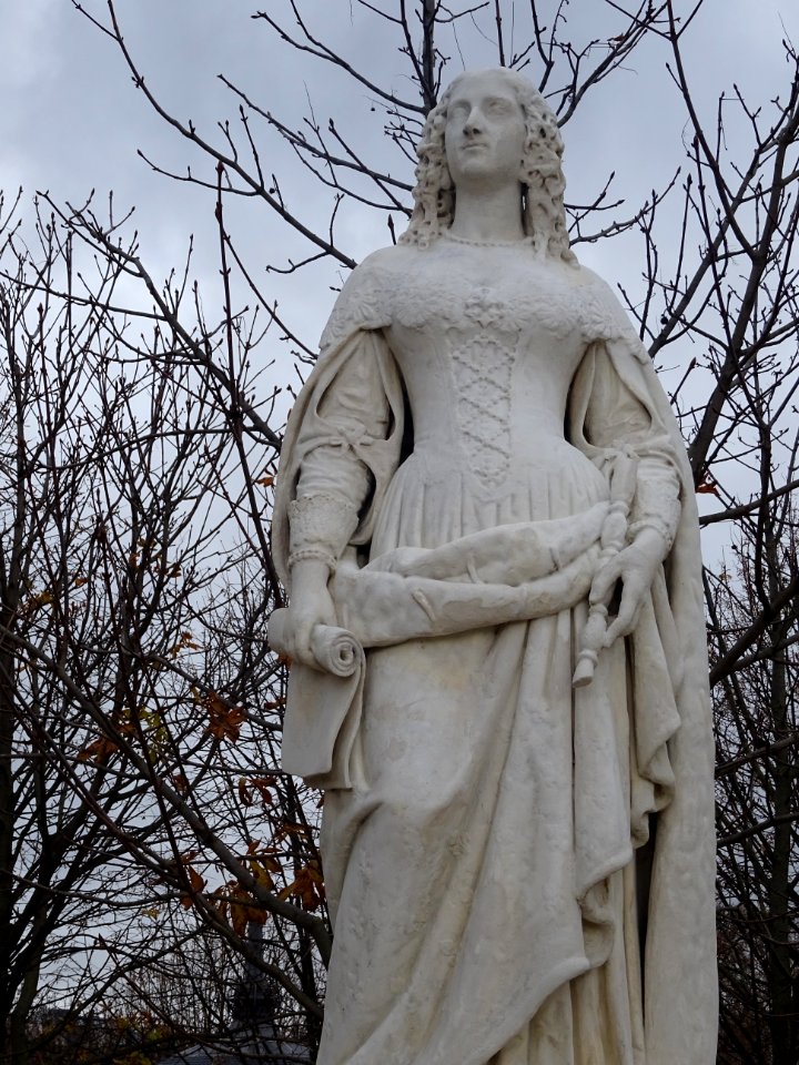 Statue Anne d'Autriche, Reine de France, 1601-1666, dans… 