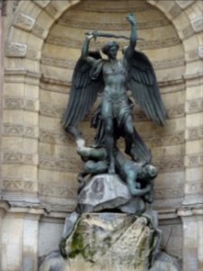 Saint Michel terrassant le démon de Francisque Duret, da… 