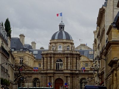 Le Sénat, vu depuis la rue de Tournon, 6e arr., Paris 