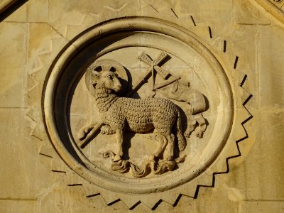 Bas-relief, église Saint-Clodoald, Saint-Cloud, Hauts-de-S… 