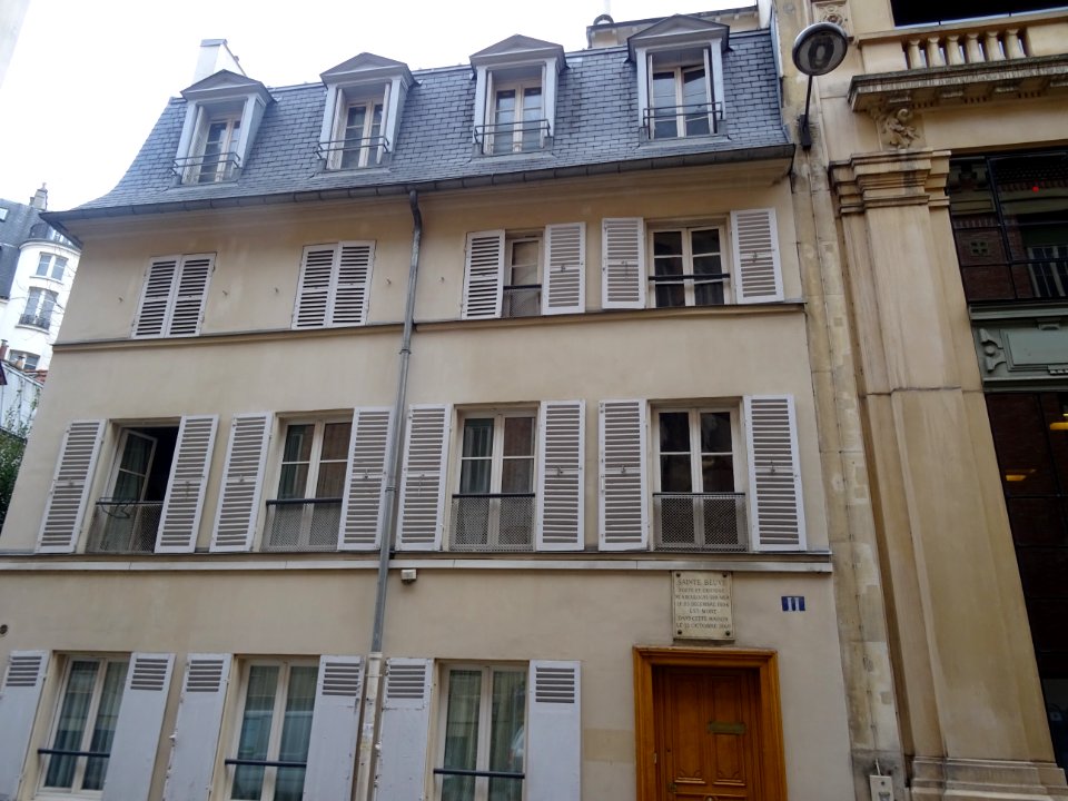 Maison où mourut Sainte Beuve (1804-1869), 11 rue du Montp… 