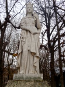 Statue Sainte Bathilde, Reine de France, vers 630-680, d… 