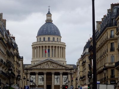 Le Panthéon, vu depuis la rue Soufflot, 5e arr., Paris 