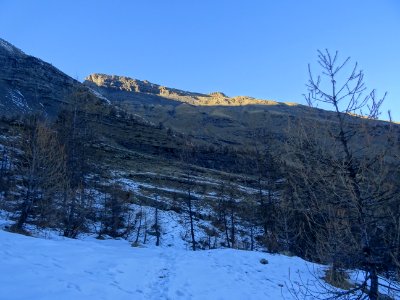 Le Rocher de Rochebrune sur la crête qui monte à la Pointe… 