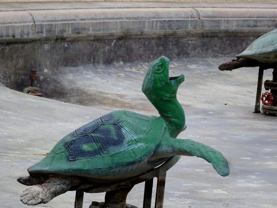 Une tortue, Fontaine des Quatre-Parties-du-Monde, place Er… 