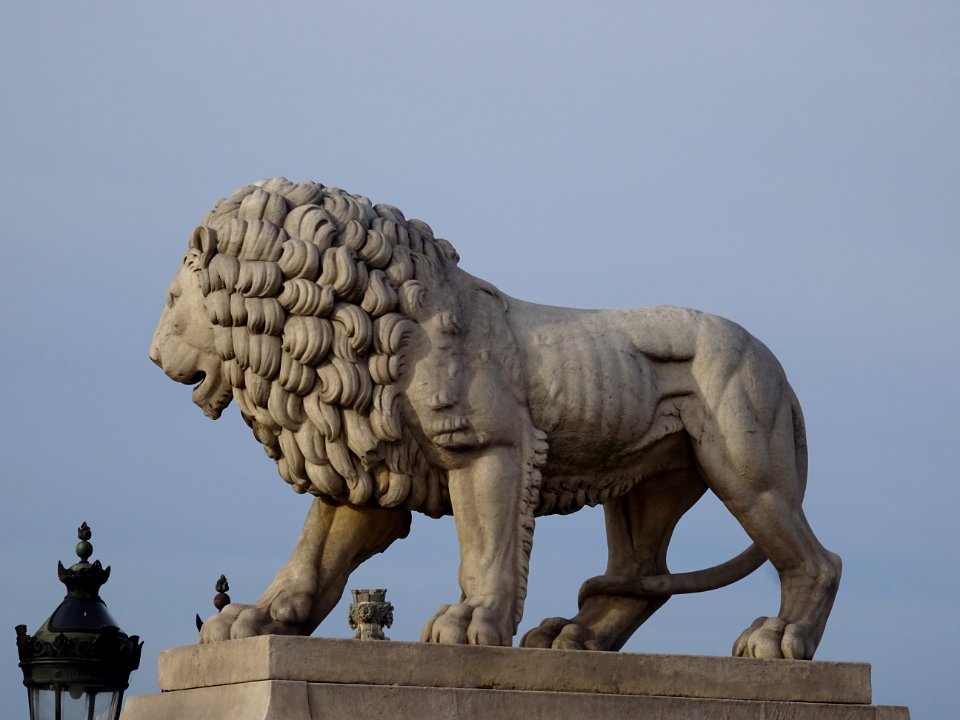 Statue d'un lion, place de la Concorde, 1er arr., Paris 