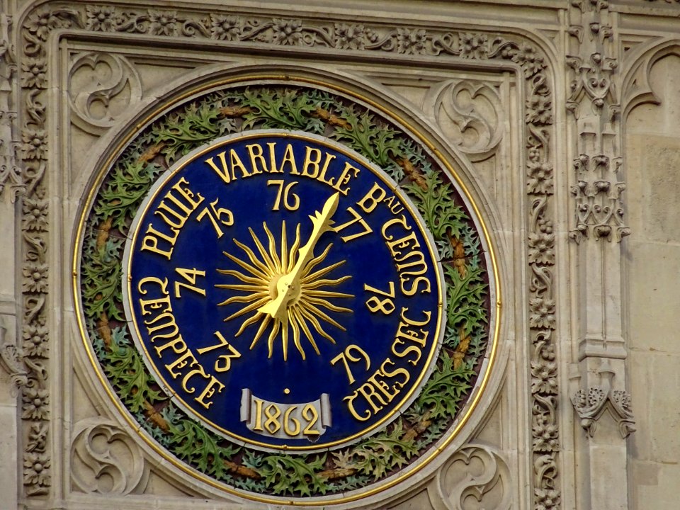 Baromètre du beffroi, à côté de L'église Saint-Germain-l'A… 