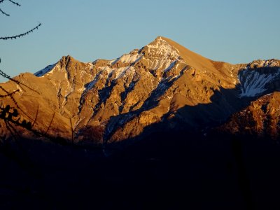 Le Pic de Peyre-Eyraute dans la lumière du soir 