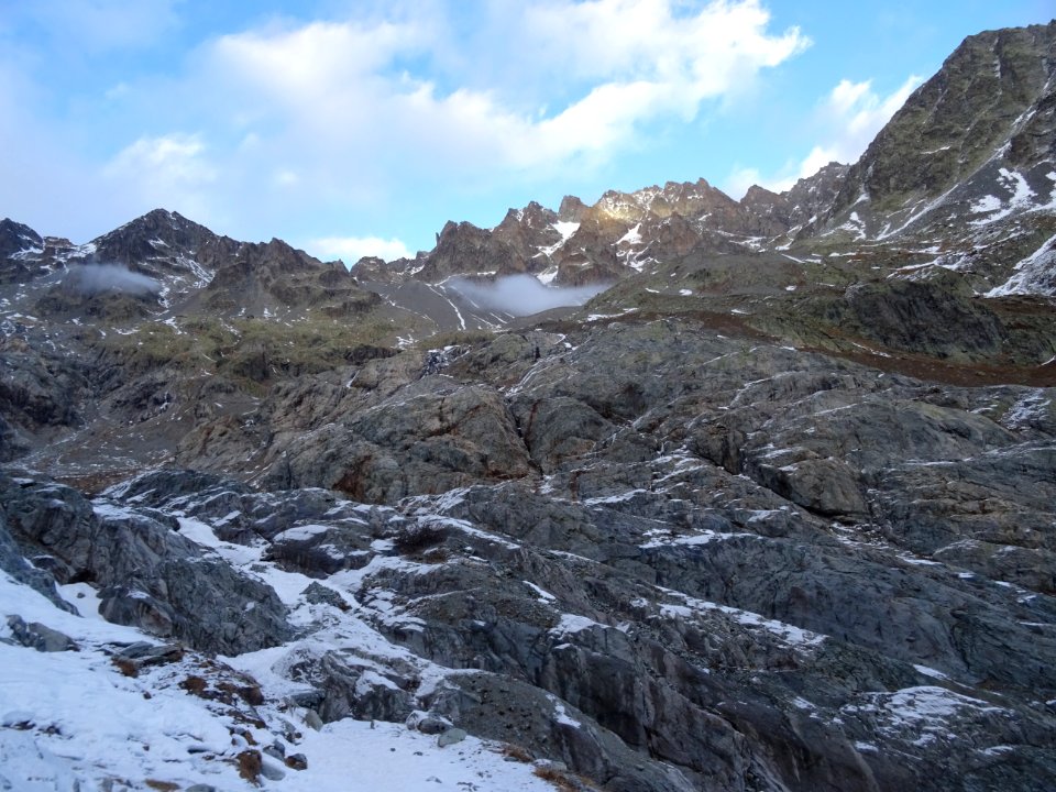 En montant au Glacier Blanc 