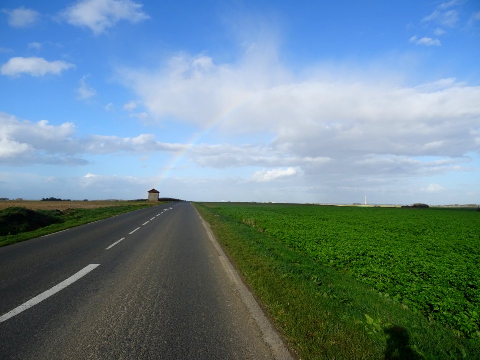 Un bel arc-en-ciel, entre Bucquoy et Ayette, Pas-de-Calais… 