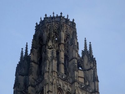 Sommet de la Tour de beurre, cathédrale Notre-Dame, Rouen,… 