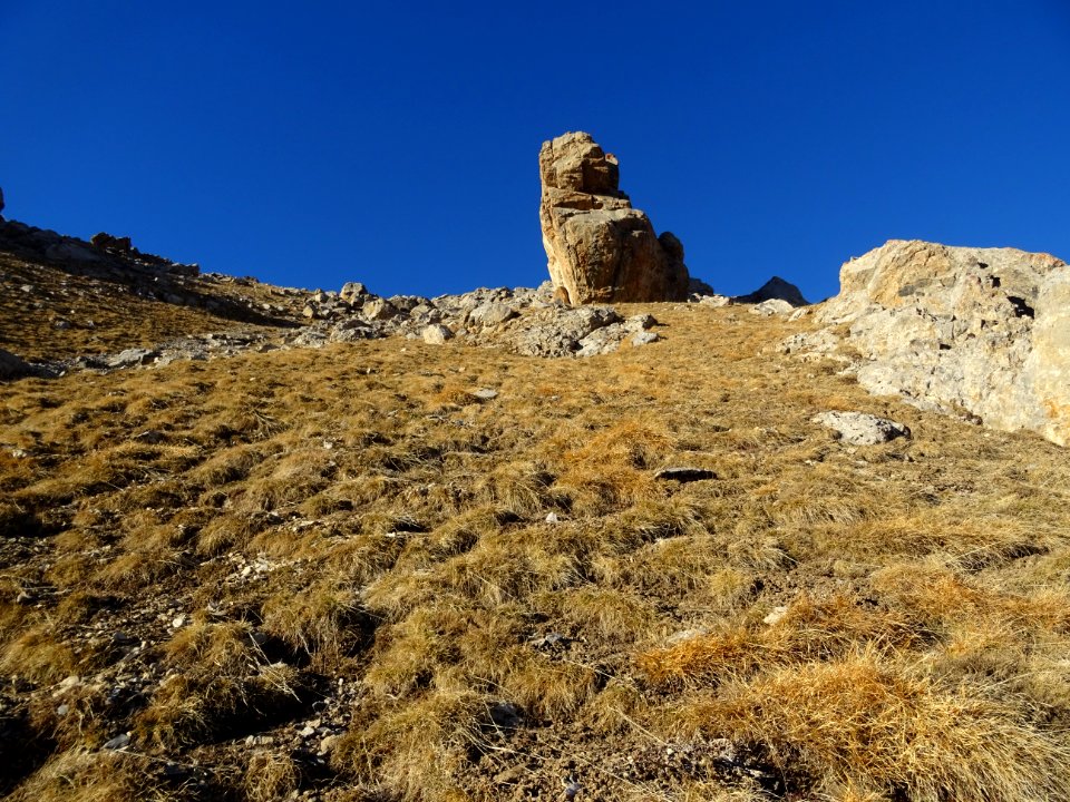 Montée raide dans l'alpage de Coste Blaou, pour atteindre … 