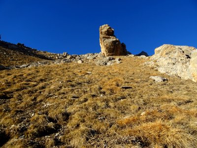 Montée raide dans l'alpage de Coste Blaou, pour atteindre … 