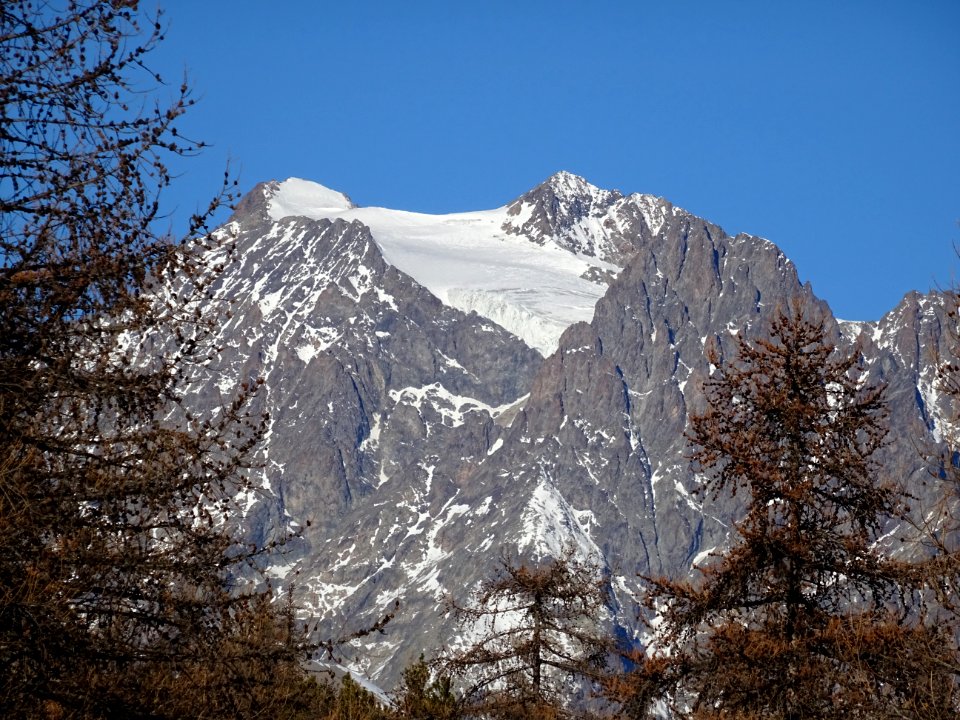 Le Mont Pelvoux depuis le lac des Charbonnières 