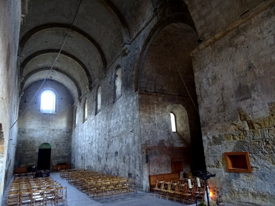 Nef de l'abbaye Notre-Dame de Boscodon, Hautes-Alpes 