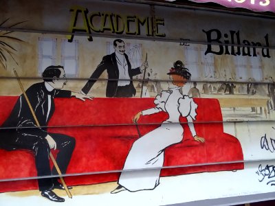 Peinture sur rideau métallique, rue Cavallotti, 18e arr., … 