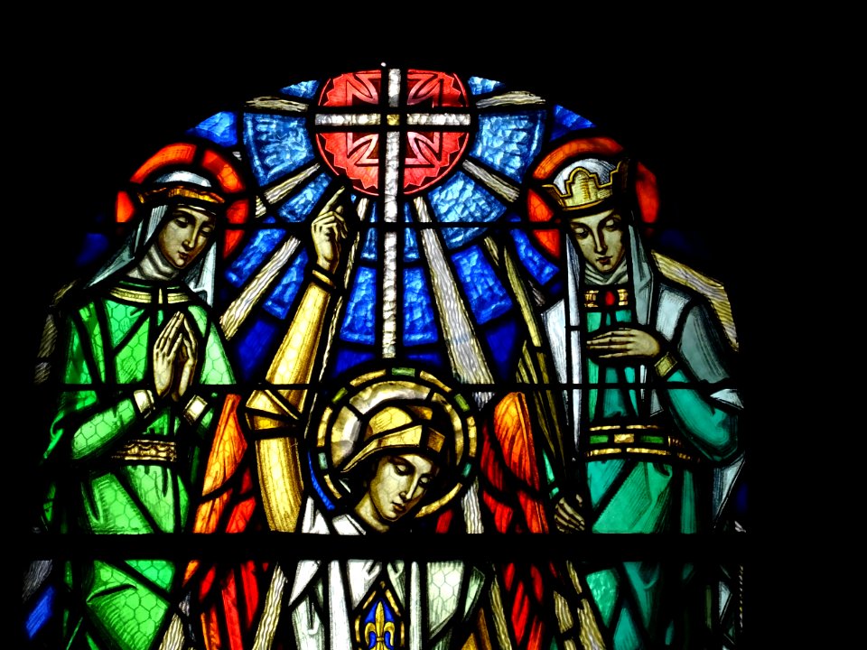 Détail d'un vitrail, église Sainte-Geneviève des Grandes C… 