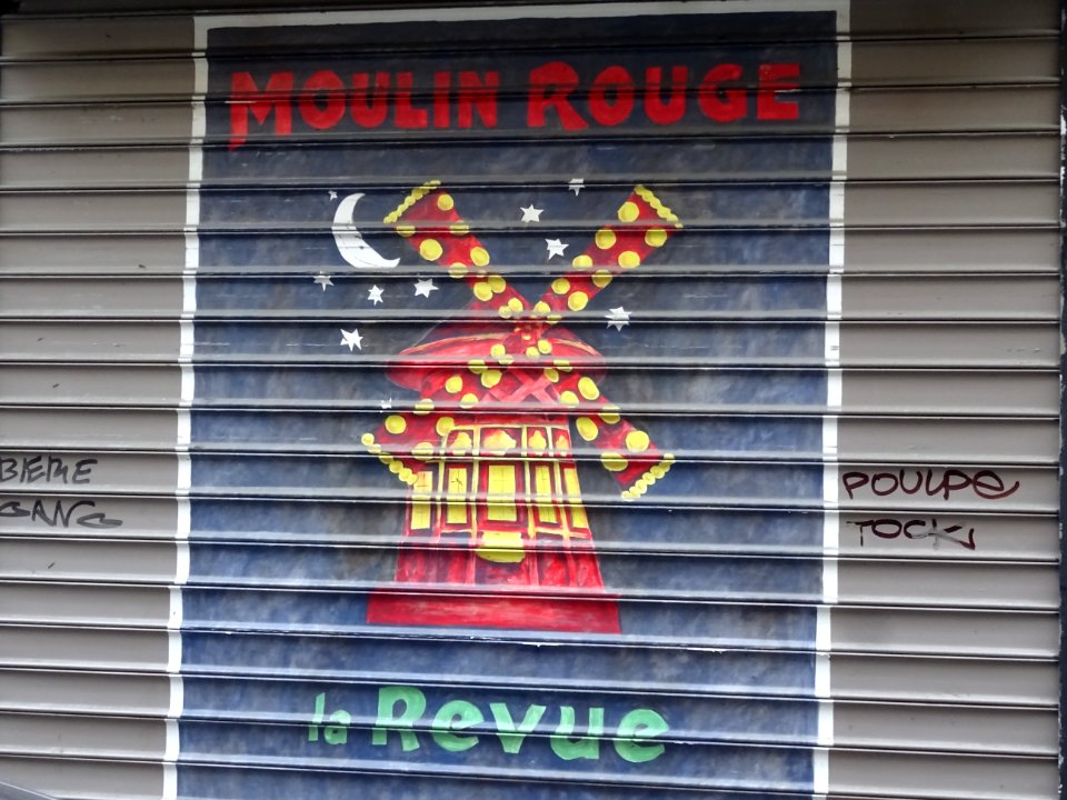 Peinture sur rideau métallique, rue Cavallotti, 18e arr., … 