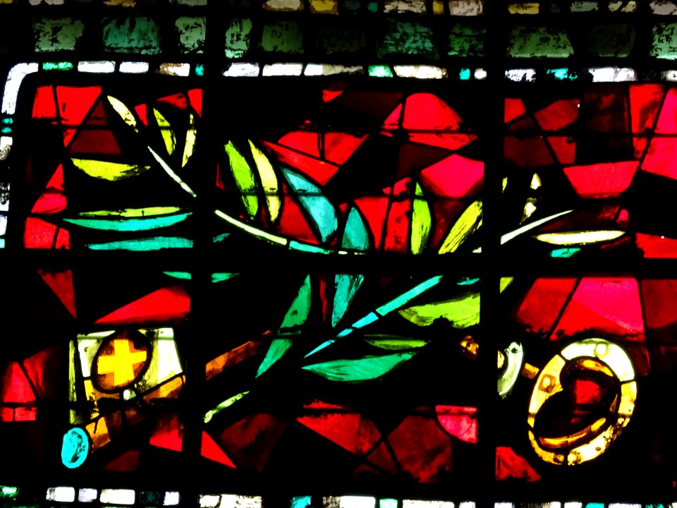 Détail d'un vitrail, église Saint-Pierre de Montmartre, 2 … 