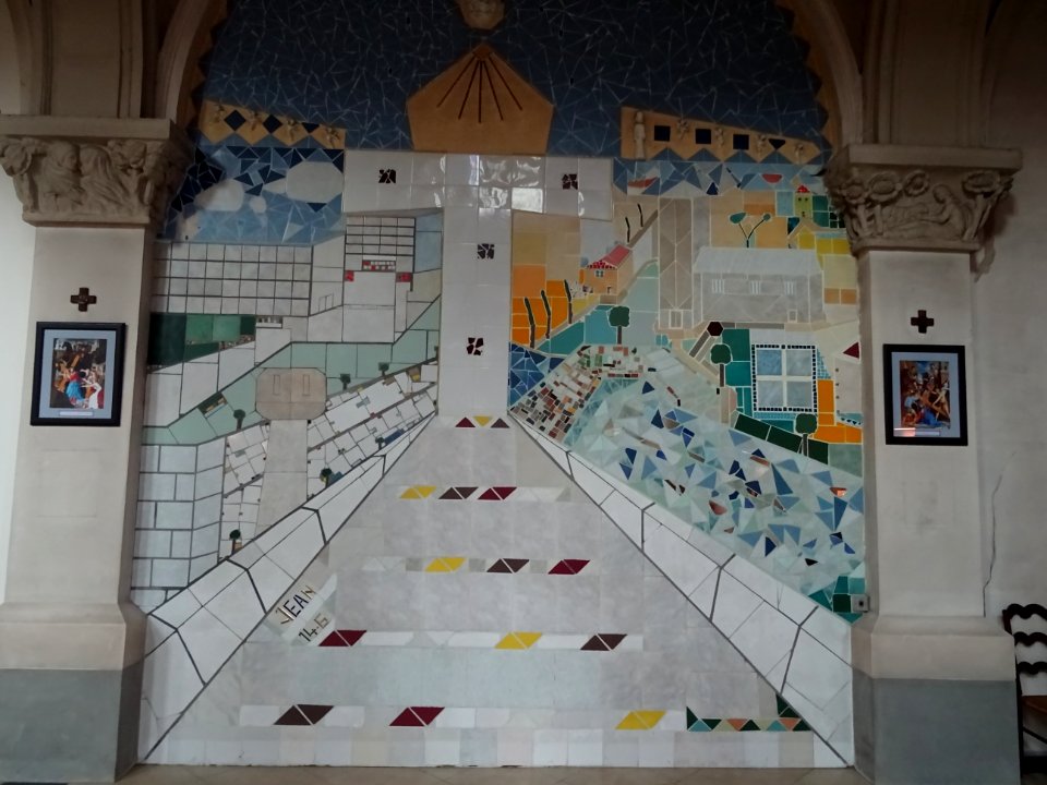 Mosaïque, église Sainte-Geneviève des Grandes Carrières, 1… 