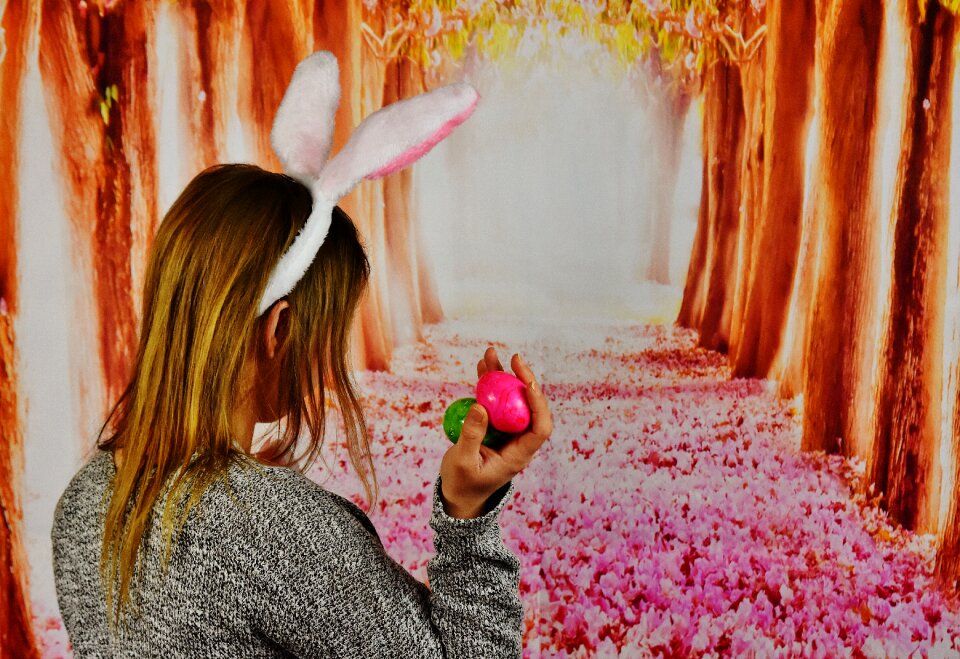 Egg easter bunny happy easter