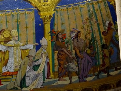 Détail d'une fresque, basilique du Sacré-Cœur de Montmartr… 