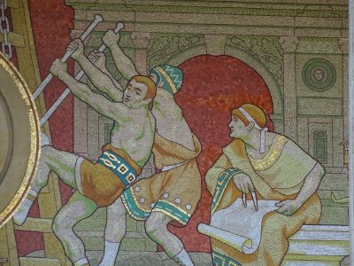 Frise extérieure en mosaique, à l'extérieur du Grand Palai… 