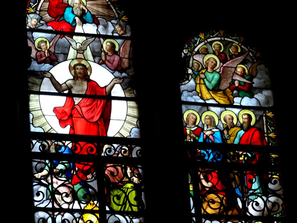 Vitrail, église du Saint-Sacrement, 23 avenue de Friedland… 