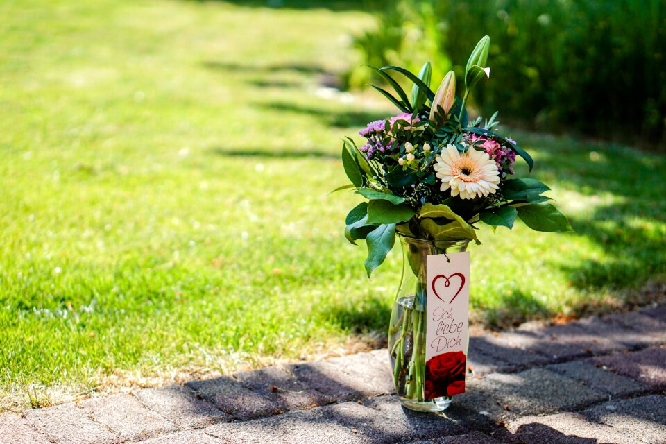 Romantic bouquet green photo