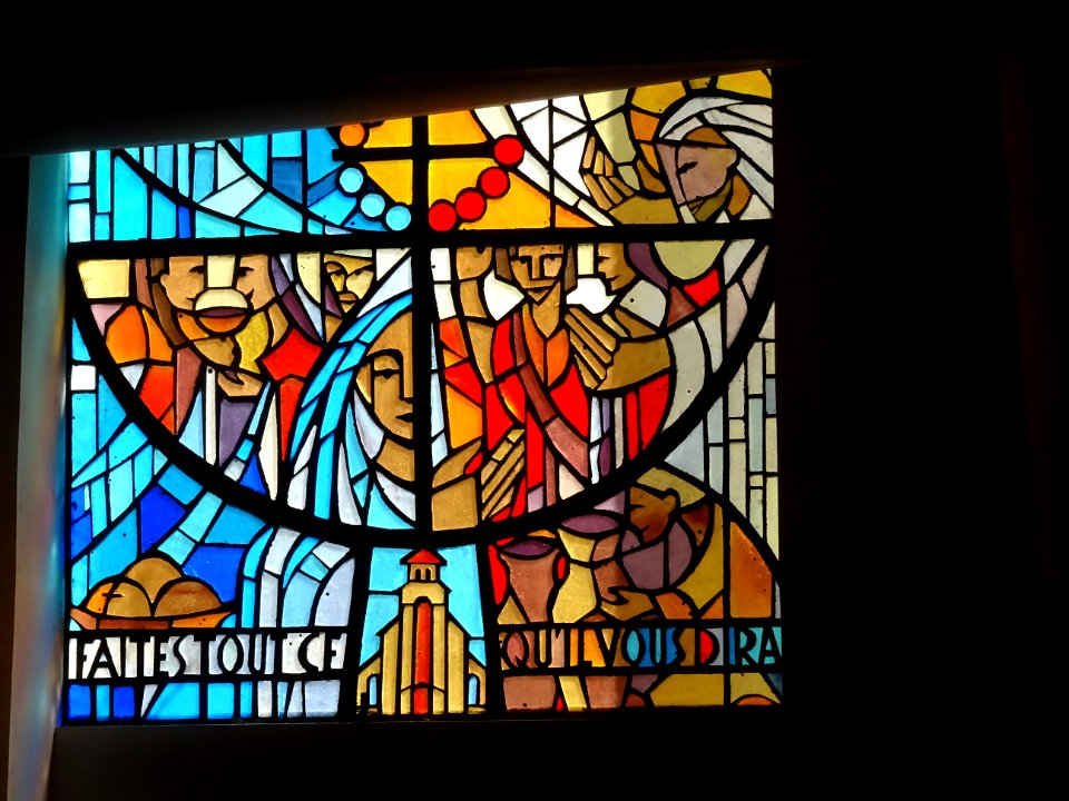 Vitrail, église Notre-Dame-du-Rosaire, 194 rue Raymond-Los… 