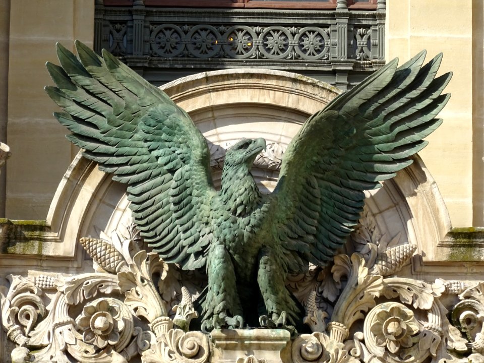 Détail d'un aigle, Opéra Garnier, Place de l'Opéra, 9e arr… 