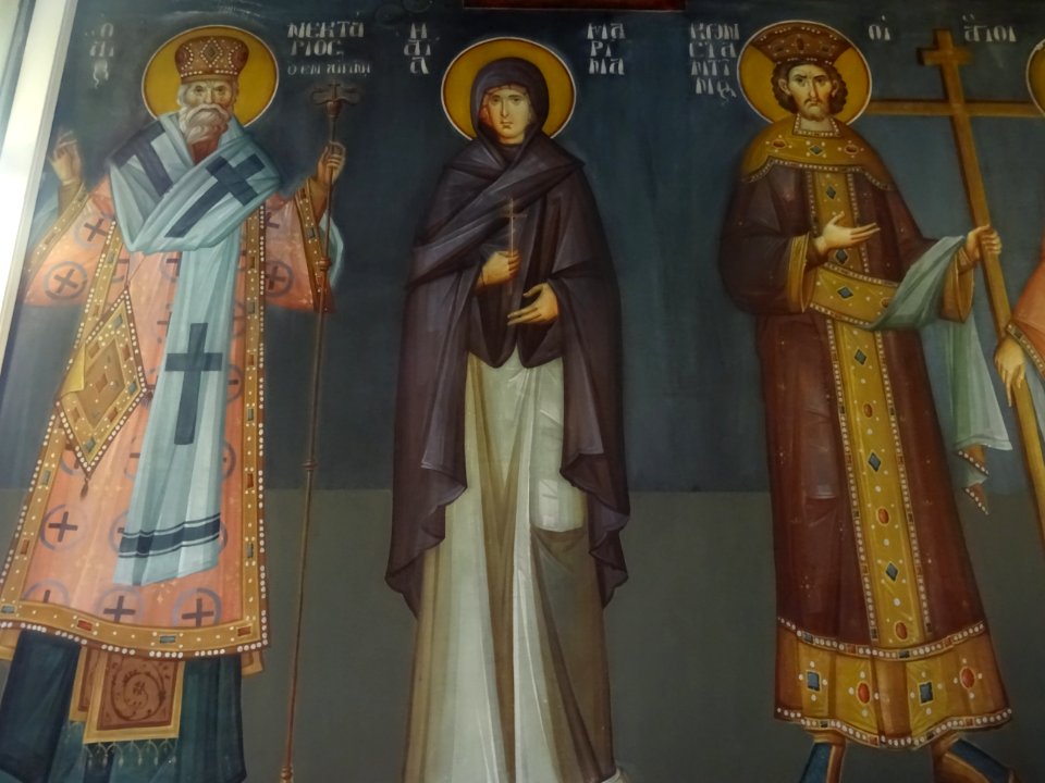 Intérieur de l'église orthodoxe, Agia Paraskevi, Kos, île … 