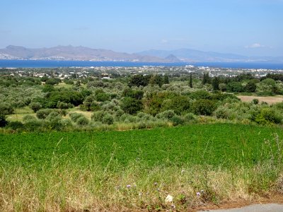Vue vers la côte Est de l'Ile de Kos, la mer et la Turquie… 