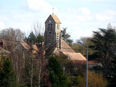 Eglise de Soisy-sur-Ecole, au zoom, Essonne 