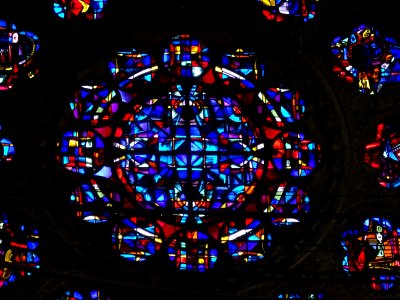 Rosace, intérieur de la basilique Saint-Denys, Argenteuil,… 