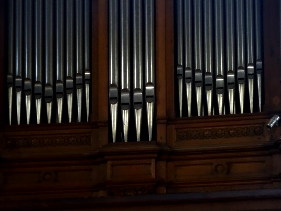 Détail de l'orgue, église Notre-Dame-du-Rosaire, 194 rue R… 